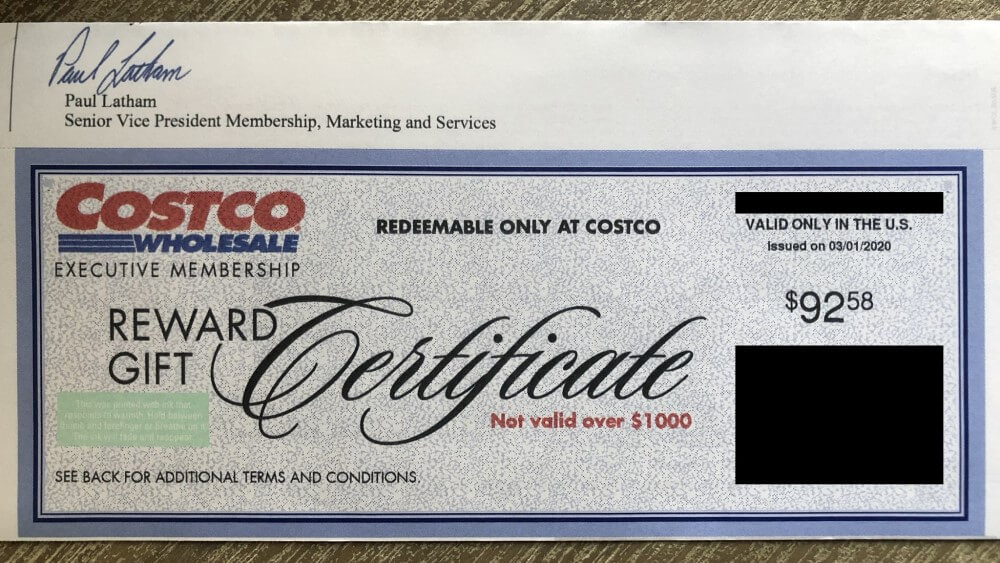 costco reward gift certificate 2020 gocha と maze のごちゃまぜブログ