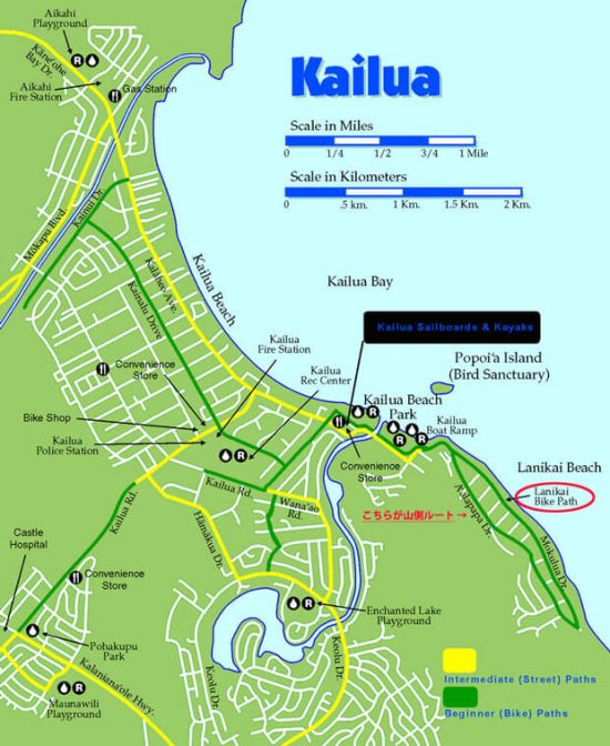 Kailua Bike Map