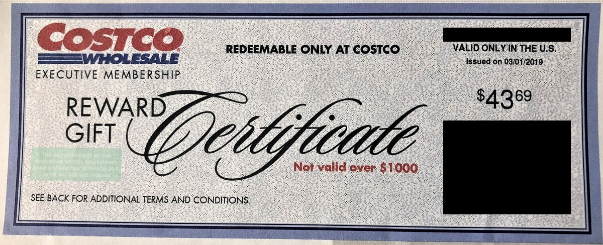 Costco Reward Gift 2018